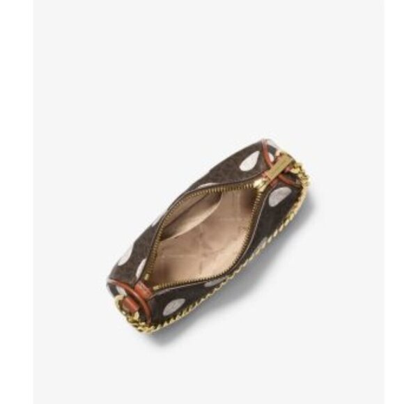 NWT Michael Kors Carmela Small Polka Dot and Signature Logo Pochette Crossbody - Picture 3 of 12